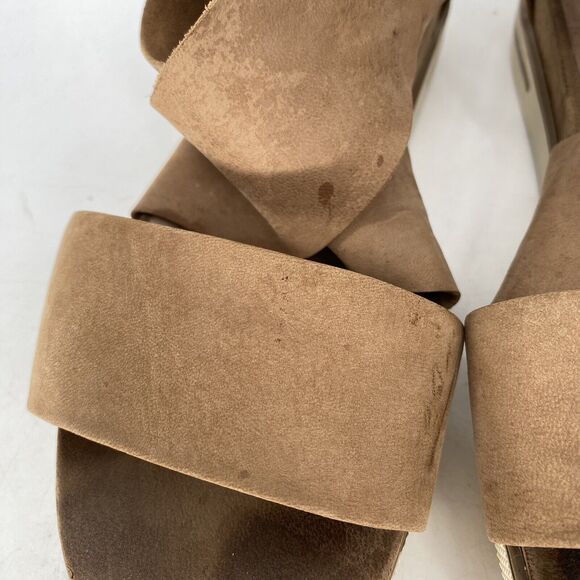 Eileen Fisher Sport Leather Tumbled Sneaker Platform Roman Sandals Size 8.5 - Picture 8 of 10